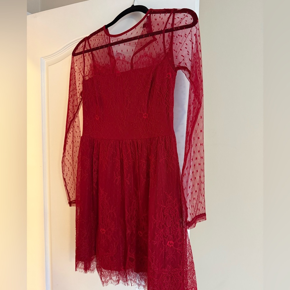 Express Burgundy Red Size 0